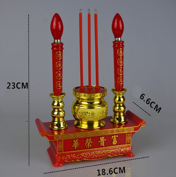23cm Chinese LED Candle Lamp Buddhist Indoor Decorations Candle Light Decorate