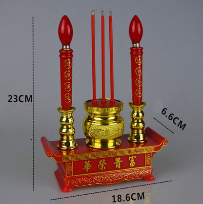 23cm Chinese LED Candle Lamp Buddhist Indoor Decorations Candle Light Decorate
