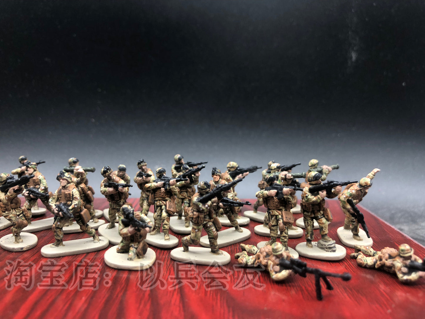 1/72 36Pcs Modern US ACU Camouflage Painted Soldier Model