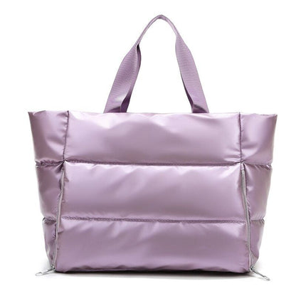 Shoulder Bag Women Nylon Bags Cotton Feather Down Big Tote Female Handbag