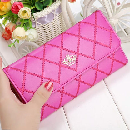 Wallets Purse Plaid Synthetic Leather Long Wallet Hasp Phone Money 19*10*3CM Bag
