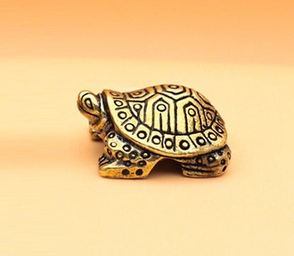 Tortoise Brass Animal Statue Small Sculpture Tabletop Figurine Home Decor Gifts