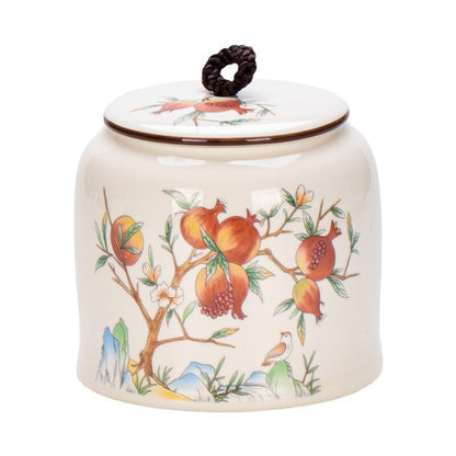 Chinese Canister Porcelain Jug With Lid Sealed For Loose Tea Small Size Ceramic