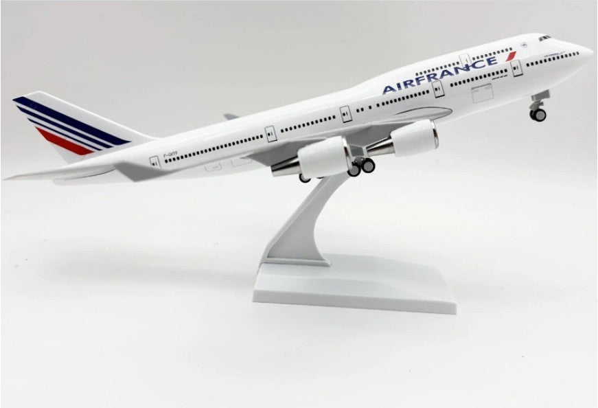 30CM AIR FRANCE BOEING 747-400 Plane Airplane Landing Gear Resin Aircraft Model