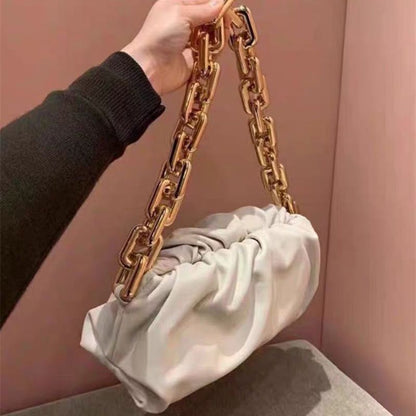 Retro Dumplings Messenger Bag Chain Fashion Cloud Crossbody Shoulder Bag Handbag