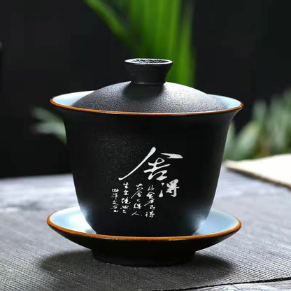 160ml Kungfu Tea Cup Ceramic Tea Bowl Gaiwan Tea Set Tea Ceremony Accessories