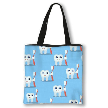 Handbag Casual Tote Bag Shoulder Purse Travelling Storage Pouch Polyester Print