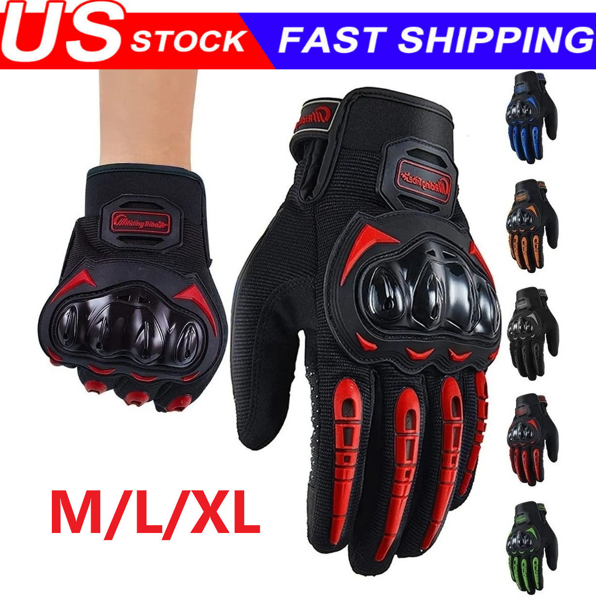 Racing Motorcycle Motorbike Motocross Riding Dirt Bike Full Finger Sports Gloves