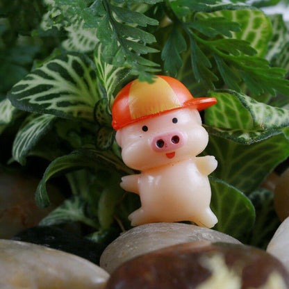 6pcs Mini Piggy Miniatures Garden Bonsai Lawn Ornament Decoration DIY Figurines