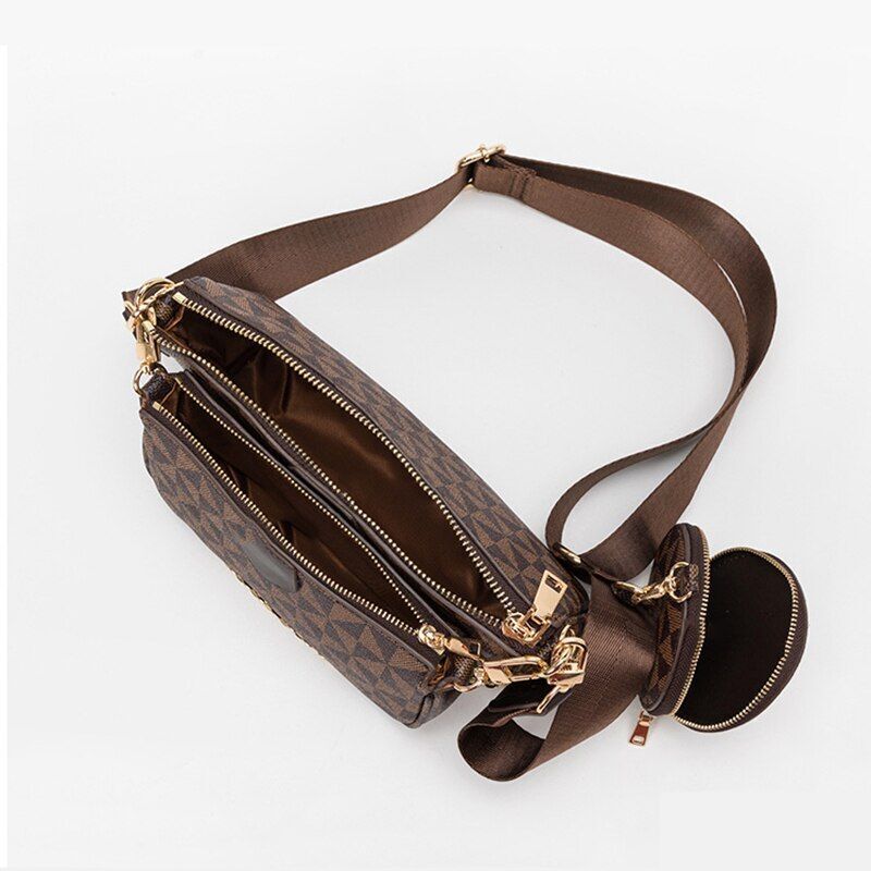 Handbag Women Shoulder Bag Purse Handbag Pouch Crossbody 23*13*11 CM Brown Black