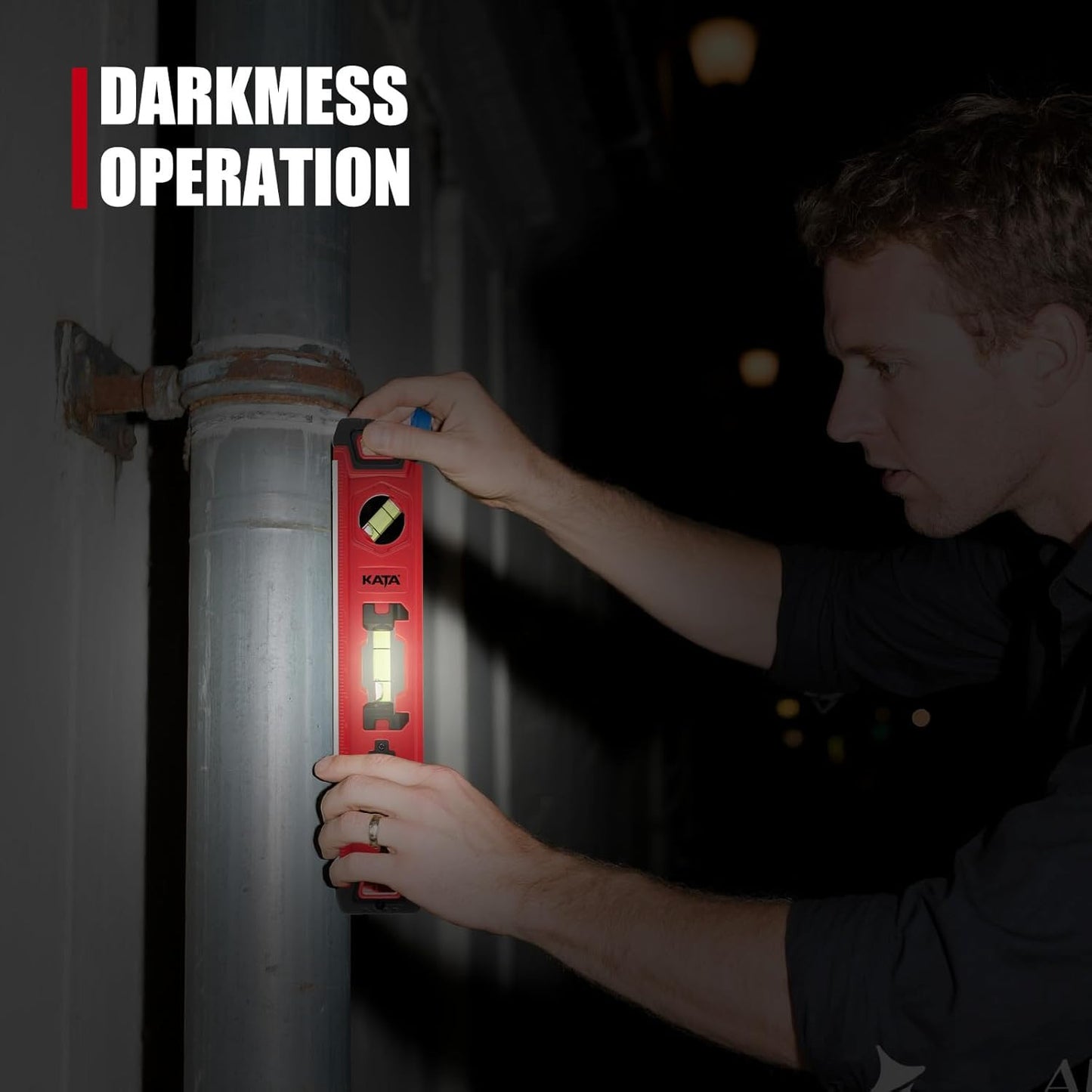 Torpedo Level Magnetic with Light: 9 Inch Shockproof Small Leveler Tool with Rul