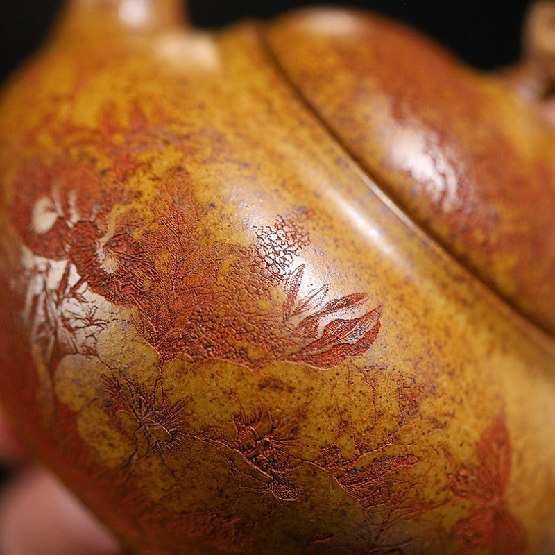 Yixing Zisha Tea pot Original Duan Clay Handmade Gourd Style High-Fired Teapots