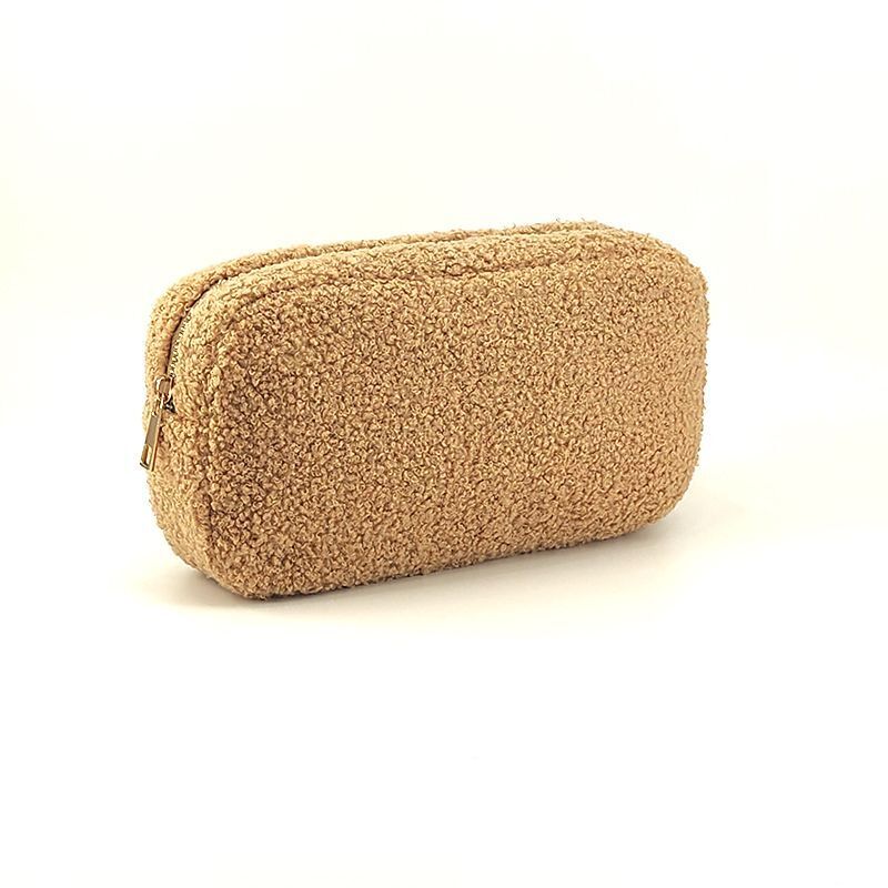 Makeup Plush Bag Cashmere Toiletries Cosmetic Bag Pouch Organizer Storage Purse