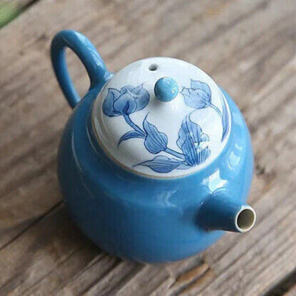 Tea Pot,Blue Glaze,Japanese Teapot,Portable Travel Infusers,Samovar Chines Set