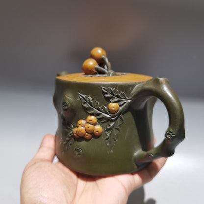 Chinese Yixing Zisha Clay Handmade Exquisite Teapot（树桩壶 底款：蒋蓉）