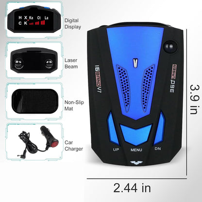 360 Degree Car 16 Band V7 GPS Speed Safety Radar Detector Voice Alert Laser Lot