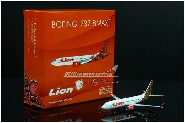 1:400 Phoenix Lion BOEING 737-8MAX Passenger Airplane Diecast Aircraft Model