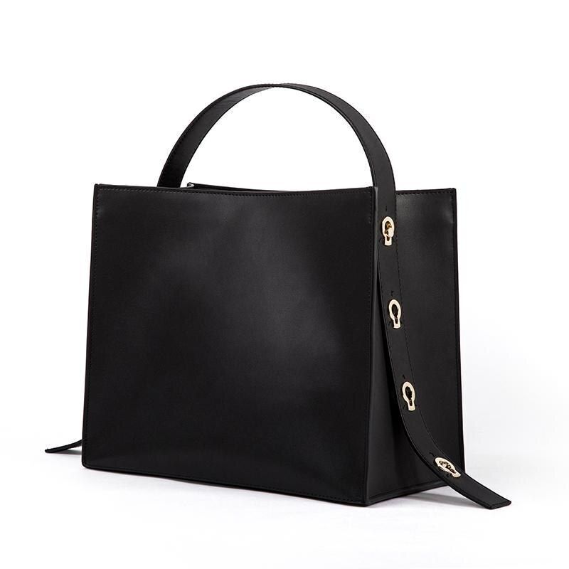 Genuine Leather Handbag Patchwork Pattern Bag Shoulder Purse Composite Tote Bag