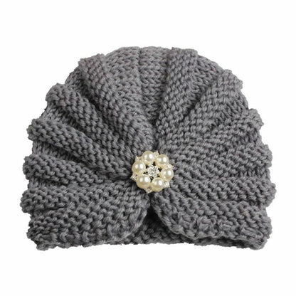 Baby Hat Knitted Winter Girls Bonnet Beanie Turban Newborn Cap Boys Accessories