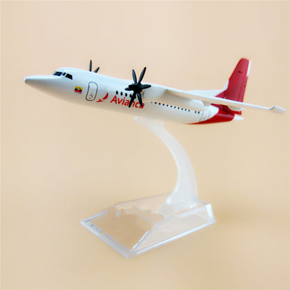 1/200 Air White Colombia Avianca FOK F50 Airlines Diecast Model Plane Display w