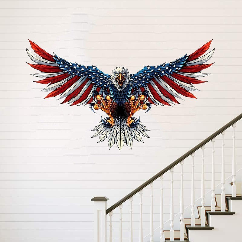 AmericanFlag Bald Eagle Decoration Metal Wall Pendant Indoor Wall Hanging Crafts