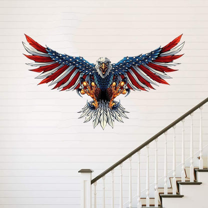 AmericanFlag Bald Eagle Decoration Metal Wall Pendant Indoor Wall Hanging Crafts