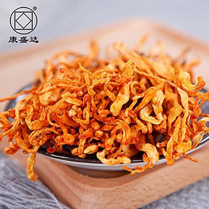 Chinese Cordycep Flowers Chong Cao Hua,Golden Cordyceps Militaris Mushroom 250g
