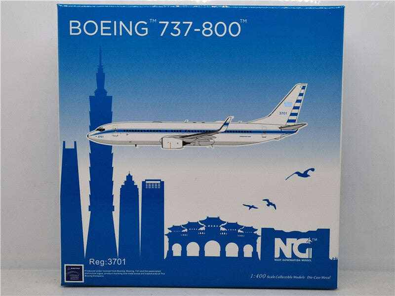 NG MODEL Taiwan AIR ROCAF President FOR BOEING B737-800 3701 1/400 DIECAST Plane