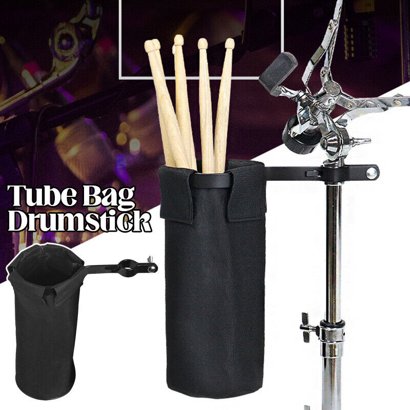 Drumstick Tube Bag Oxford Waterproof Drum Stick Holder with Metal Clip Sturdy