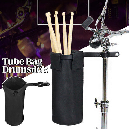 Drumstick Tube Bag Oxford Waterproof Drum Stick Holder with Metal Clip Sturdy
