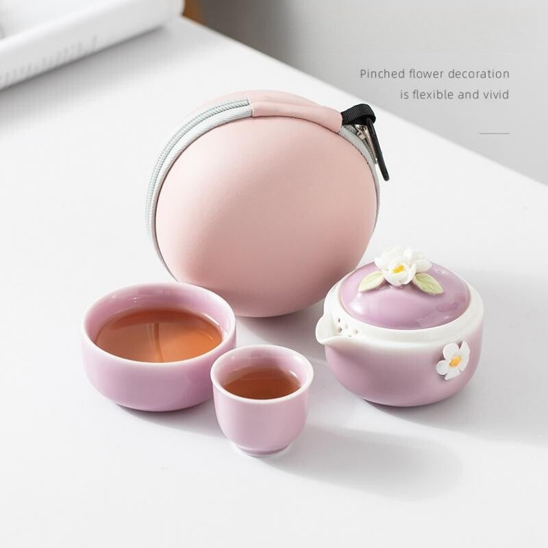 Tea Set For Lady Floral Decoration Porcelain Tea Pot With Lid Master Tea Cup New