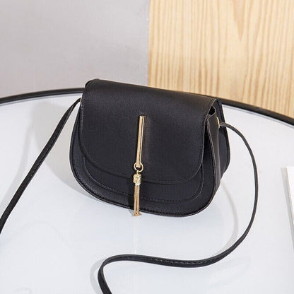 Casual Women Shoulder Saddle Bag With New Golden Tassel & Double Layer Fashion