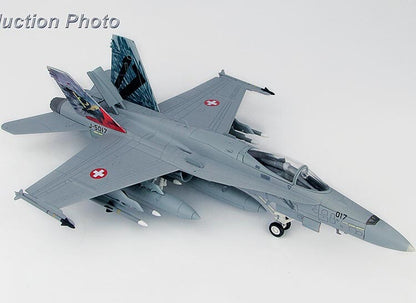 1:72 HM F/A-18C Honet Swiss Air Force J-5017 Fighter Diecast Aircraft Model
