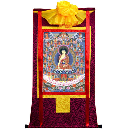 Giclee Printed Tibetan Thangka Art - 35 Confession Buddhas - 47.2"