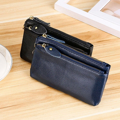 Genuine Cow Leather Wrist Strap Purse Handbag Versatile 17.5*10*0.8 CM Polyester