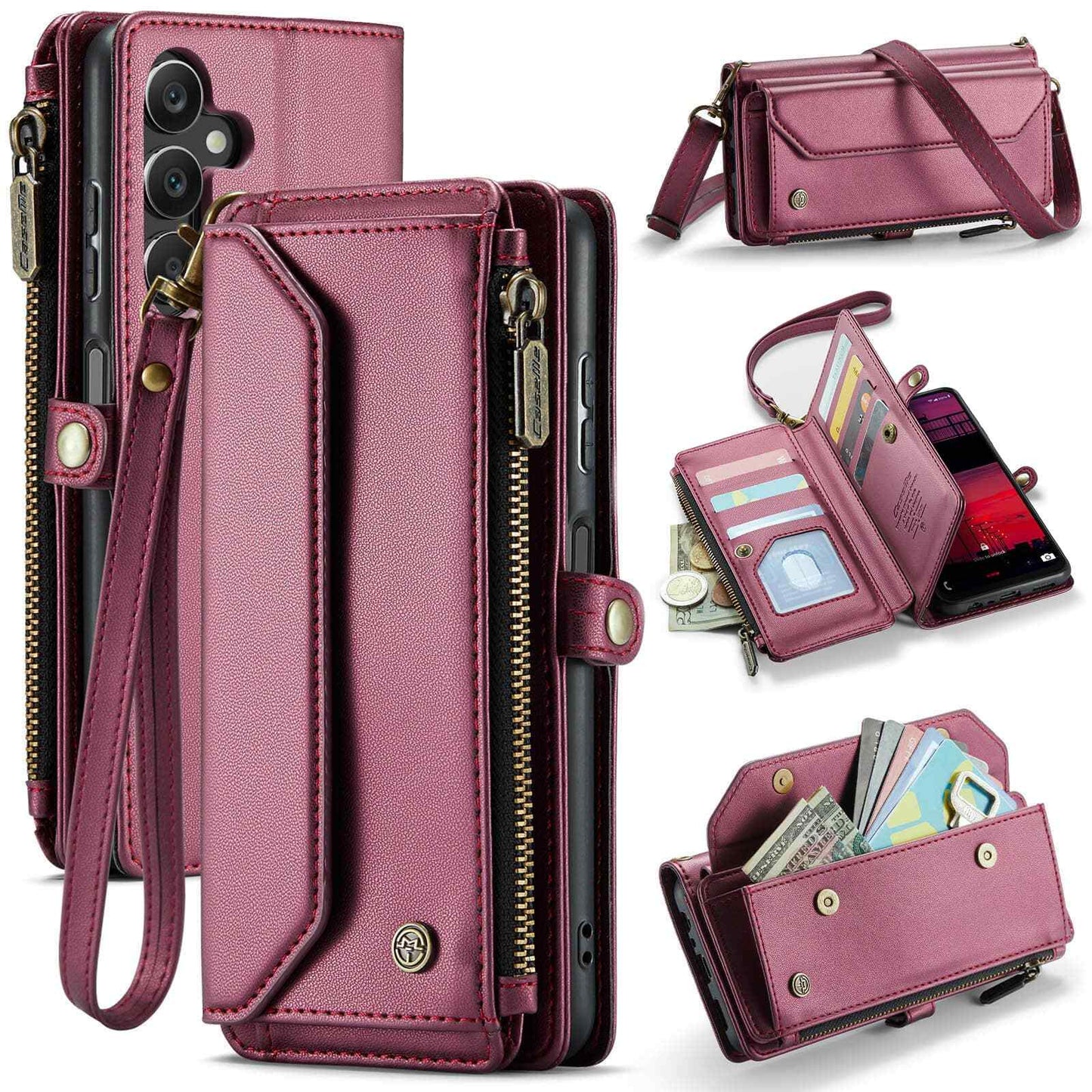 Crossbody for Samsung Galaxy A36 A56 Case Wallet 【RFID Blocking】with Card Holder