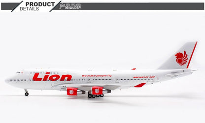 1:200 InFlight Lion Air Boeing 747-400 PK-LHG Airplane Diecast Aircraft Model