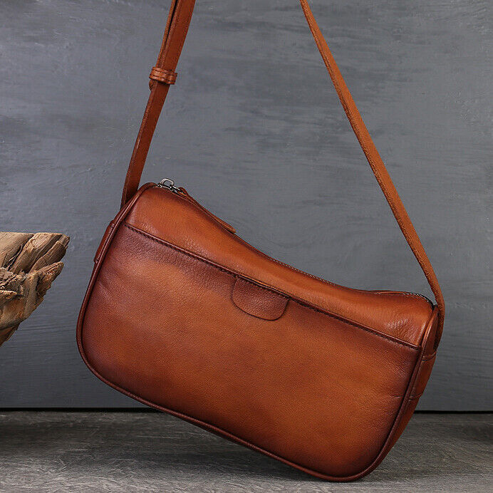 Top Cow Leather Women's Shoulder Bags, Retro Soft Leather Sling Crossbody Bags