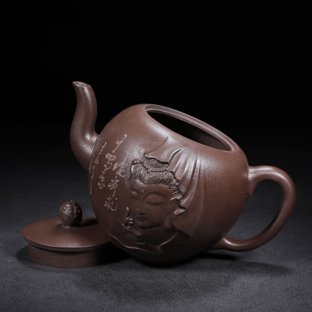 l-0Chinese Yixing Zisha Clay Handmade Exquisite Teapot （美人肩 底款：周桂珍）