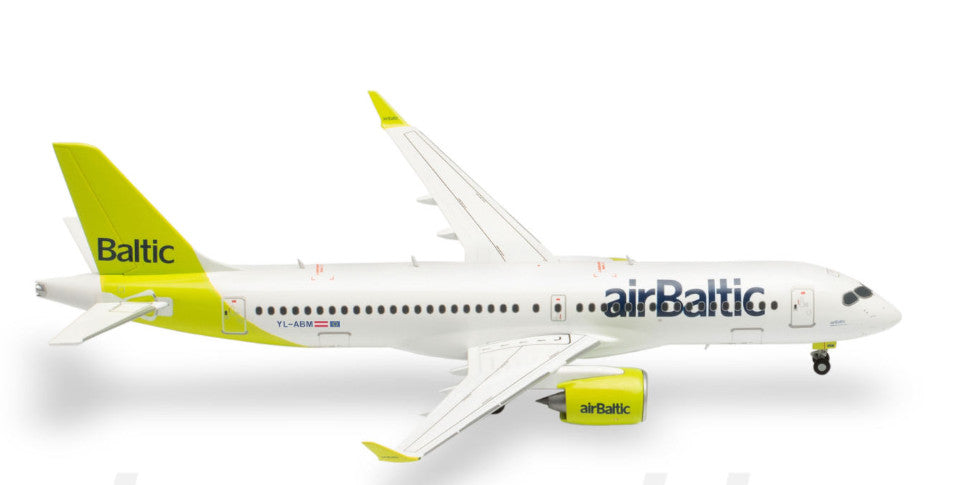 1:200 Herpa airBaltic AIRBUS A220-300 Passenger Airplane Diecast Aircraft Model