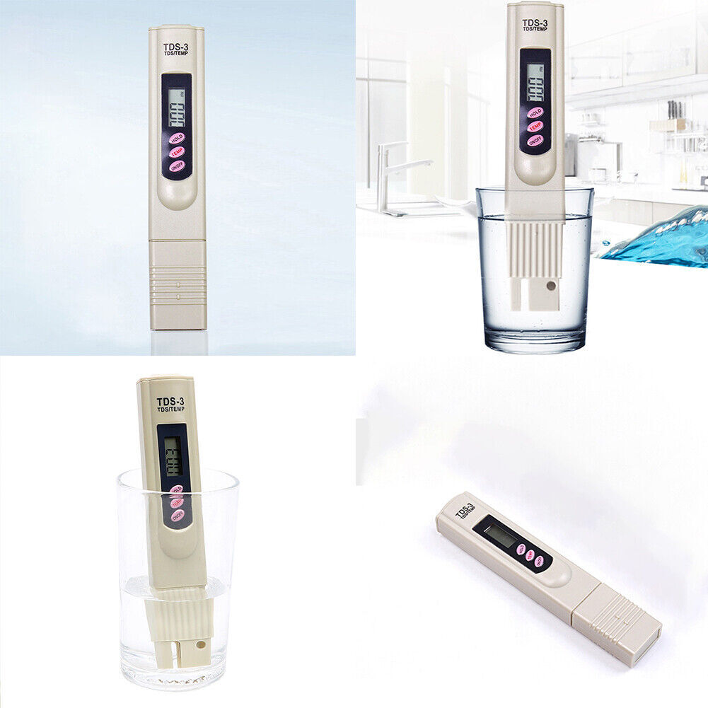 Handheld Water Quality Hardness Purity Digital LCD Meter 0-9990 PPM TDS TDS-3