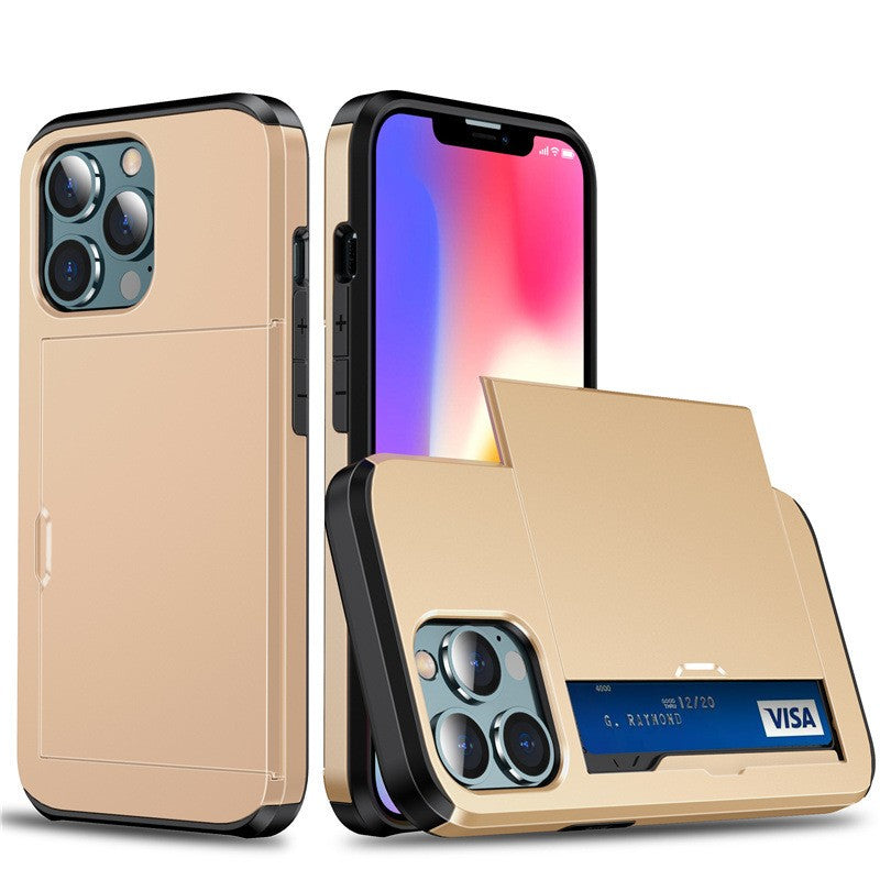 For Apple iPhone12/13/14/15/16/17 Plus/Pro/Pro Max Case Card Wallet Slot