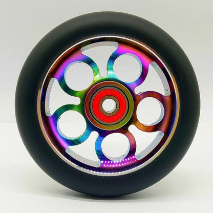 4pcs Stunt Scooter Wheels 100mm Aluminum Alloy Hub High-elastic PU Skates Wheels