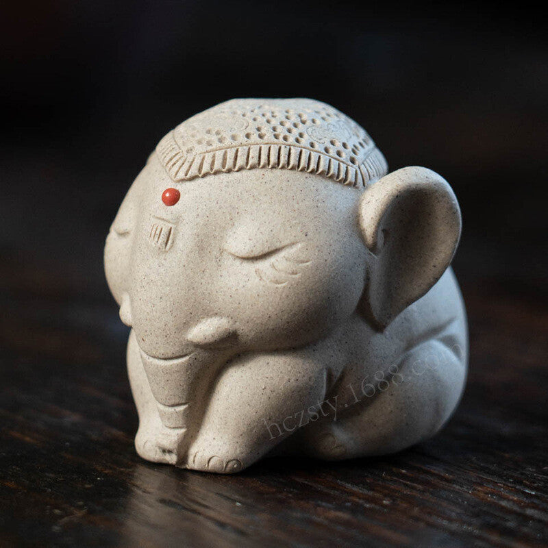 Purple Sand Taiping Object Elephant Handmade Tea Pet Tea Playhome Decoration