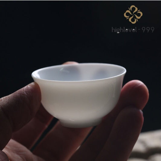 6pcs 40ml Chinese Thin Kung Fu Tea Cup Set Ceramic Cups White Teaware Bowl