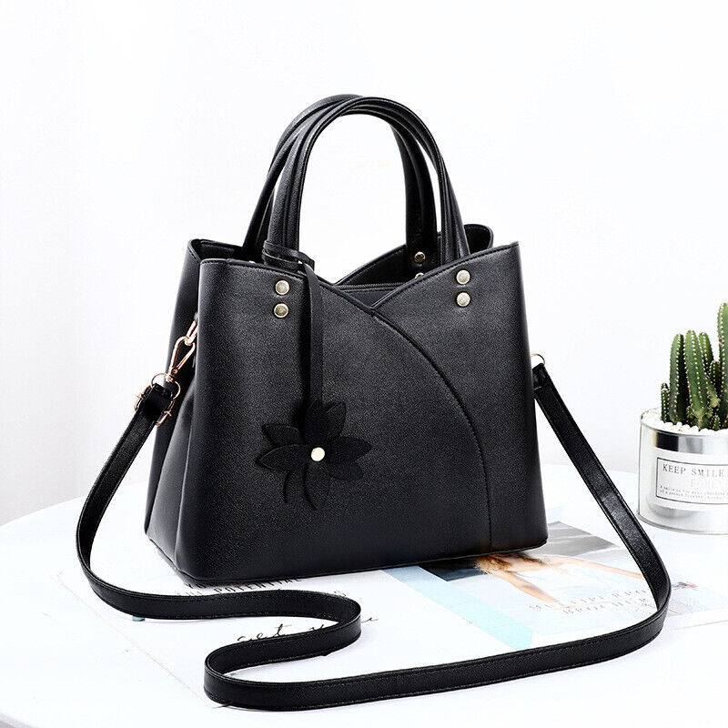 Womens Ladies PU Leather Handbag Shoulder Purse Messenger Satchel Crossbody Tote