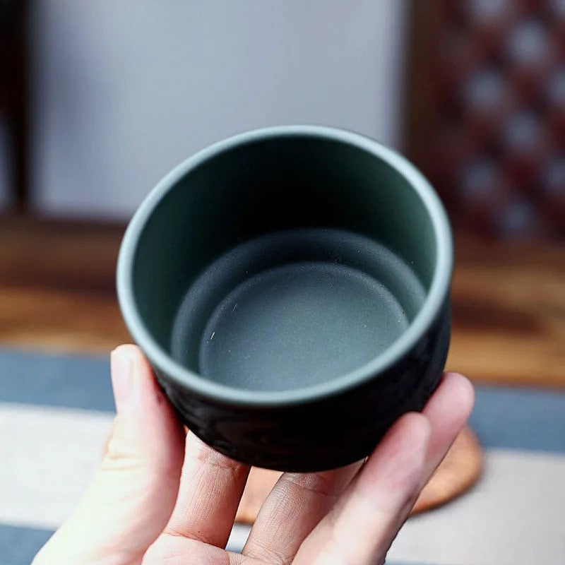 200ml Yixing Purple Clay Handcarved Dragon Tea Bowl Tea-tasting Cup Master Cup