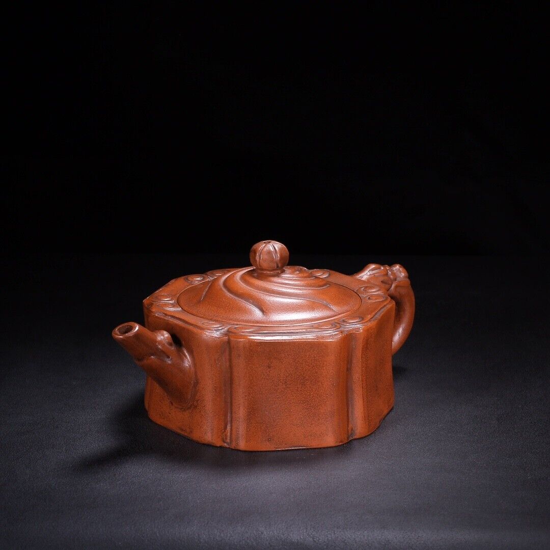 Chinese Yixing Zisha Clay Handmade Exquisite Teapot （龙头如意 底款：时朋）