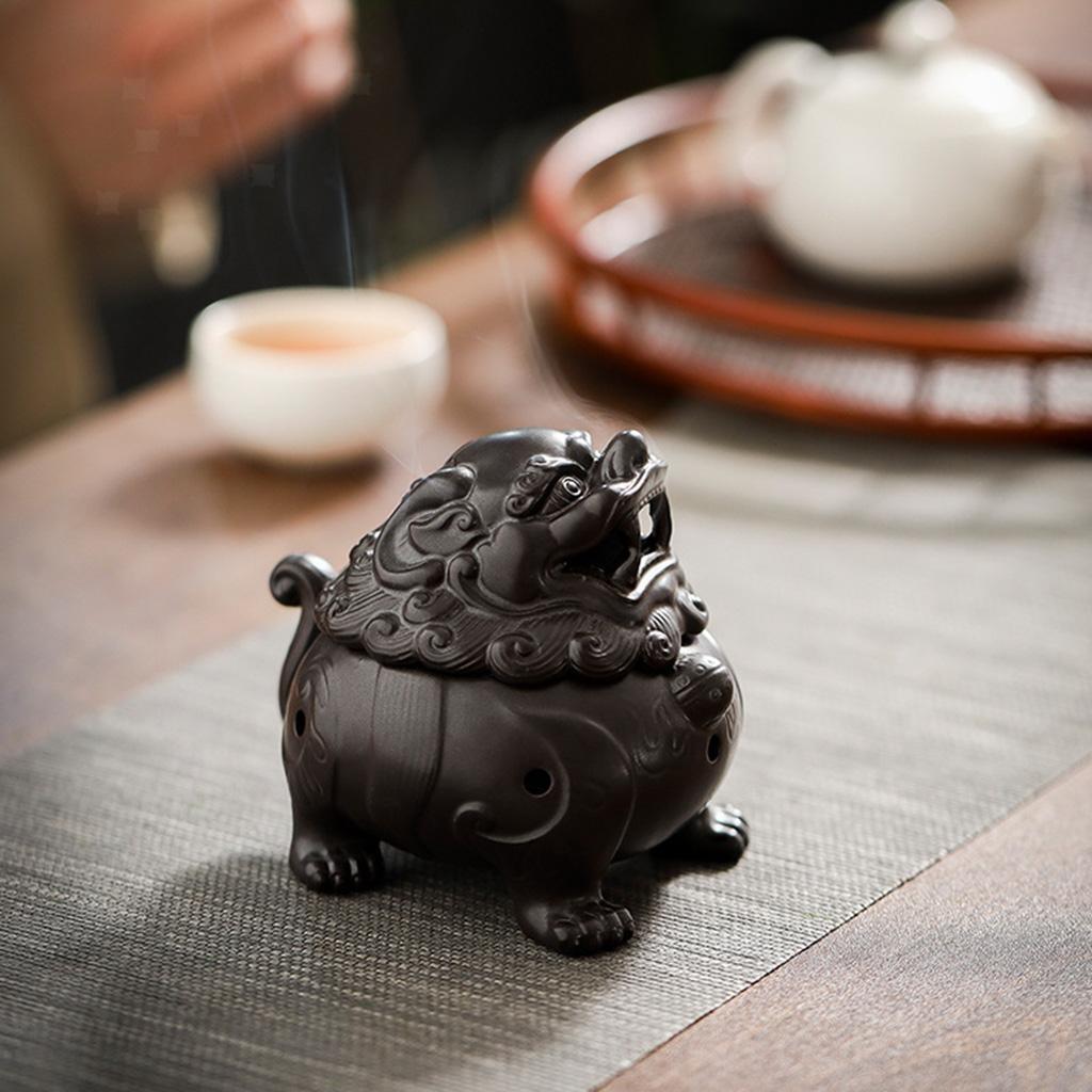 4.25 "Ceramic Pixiu Plate Incense Burner Creative Incense Incense Dao Tea Pet