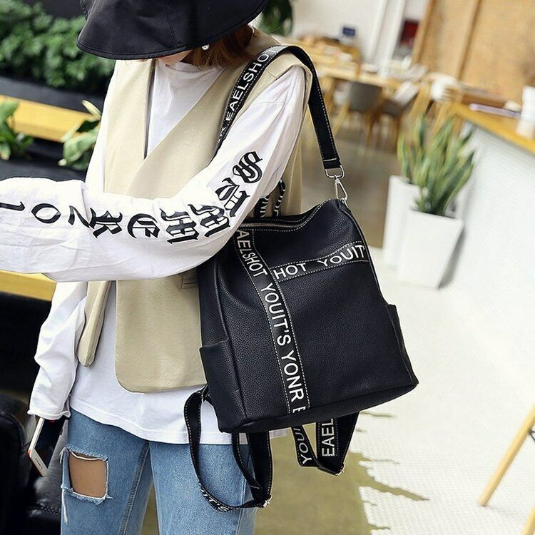 Female School Bag Girl's Backpack Casual Letter Travel Backpack Daily Campus Bag